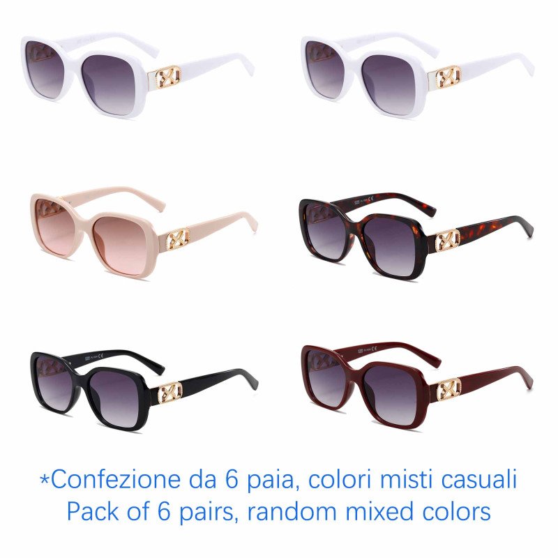 Occhiali da sole - protezione 100% UV400 - N-3617 - Confezione da 6 Paia Occhiali da sole - protezione 100% UV400 - N-3617 - Confezione da 6 Paia