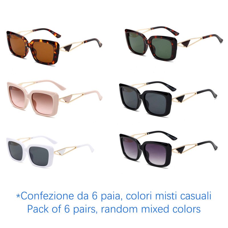 Occhiali da sole - protezione 100% UV400 - N-3618 - Confezione da 6 Paia Occhiali da sole - protezione 100% UV400 - N-3618 - Confezione da 6 Paia