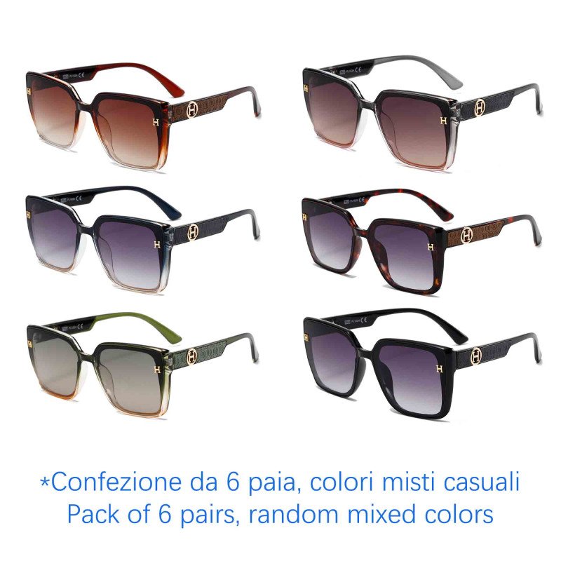 Occhiali da sole - protezione 100% UV400 - N-3621 - Confezione da 6 Paia Occhiali da sole - protezione 100% UV400 - N-3621 - Confezione da 6 Paia