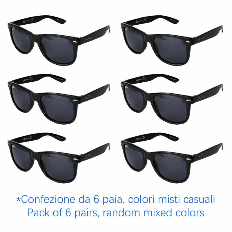 Occhiali da sole - protezione 100% UV400 - N-368A - Confezione da 6 Paia Occhiali da sole - protezione 100% UV400 - N-368A - Confezione da 6 Paia