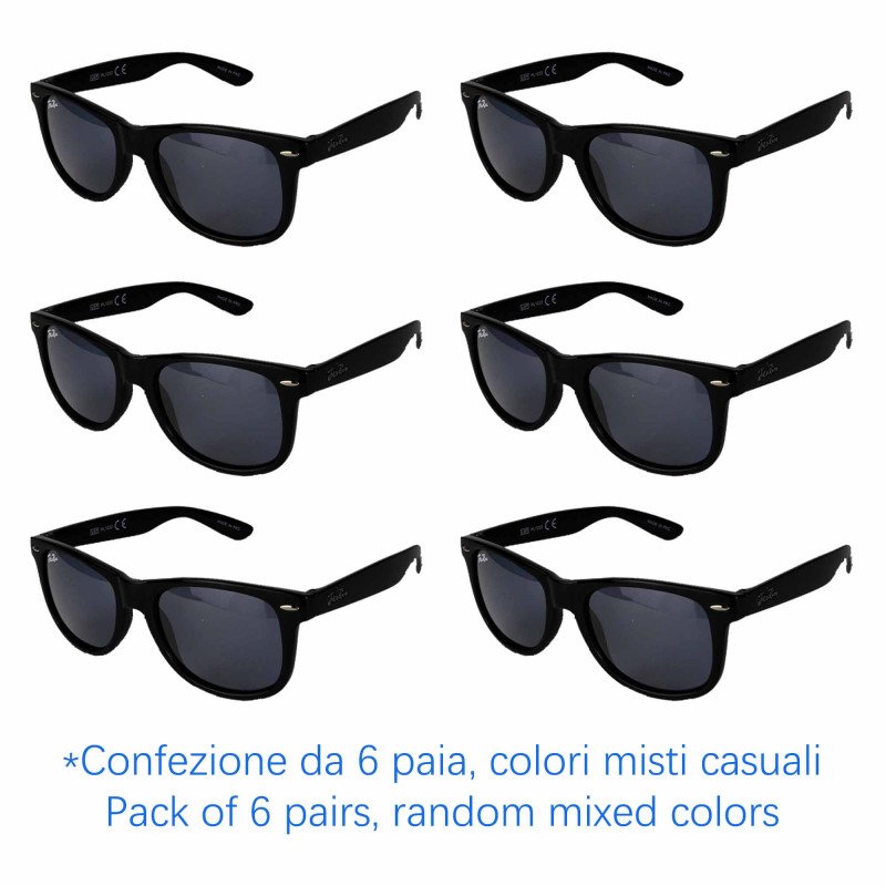 Occhiali da sole - protezione 100% UV400 - N-368B - Confezione da 6 Paia Occhiali da sole - protezione 100% UV400 - N-368B - Confezione da 6 Paia