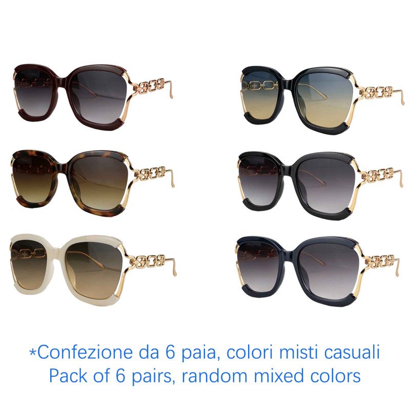 Occhiali da sole - protezione 100% UV400 - N-3807 - Confezione da 6 Paia Occhiali da sole - protezione 100% UV400 - N-3807 - Confezione da 6 Paia