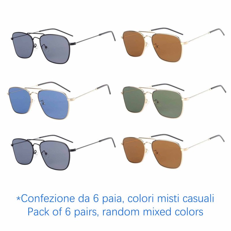 Occhiali da sole - protezione 100% UV400 - N-3816 - Confezione da 6 Paia Occhiali da sole - protezione 100% UV400 - N-3816 - Confezione da 6 Paia