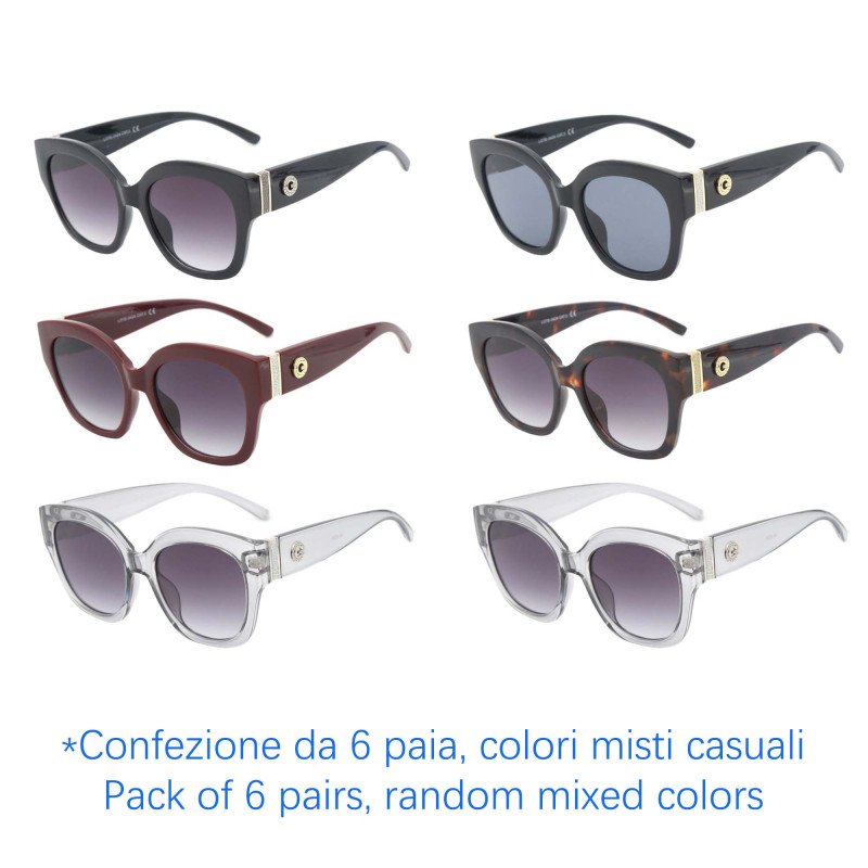 Occhiali da sole - protezione 100% UV400 - N-3823 - Confezione da 6 Paia Occhiali da sole - protezione 100% UV400 - N-3823 - Confezione da 6 Paia