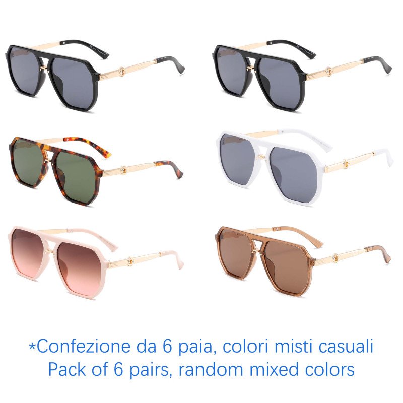 Occhiali da sole - protezione 100% UV400 - N-3827 - Confezione da 6 Paia Occhiali da sole - protezione 100% UV400 - N-3827 - Confezione da 6 Paia