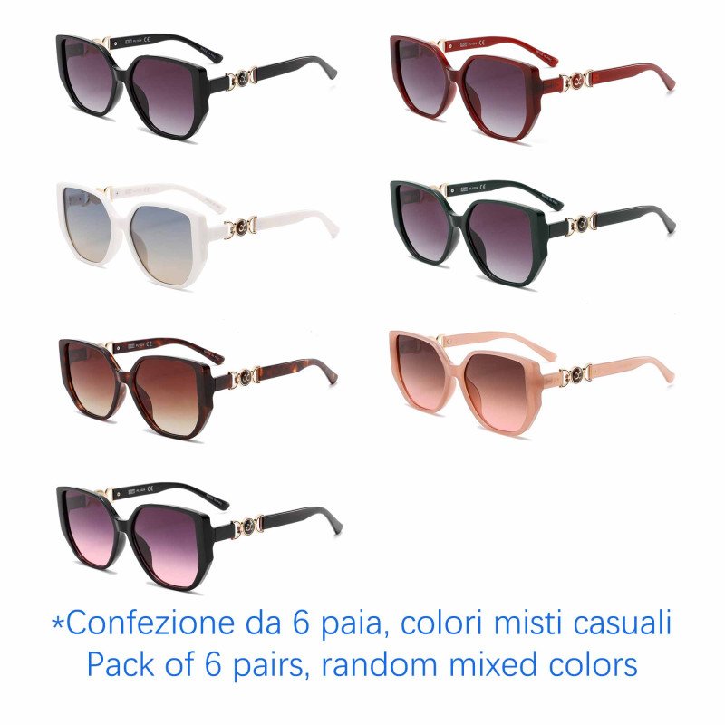 Occhiali da sole - protezione 100% UV400 - N-3829 - Confezione da 6 Paia Occhiali da sole - protezione 100% UV400 - N-3829 - Confezione da 6 Paia