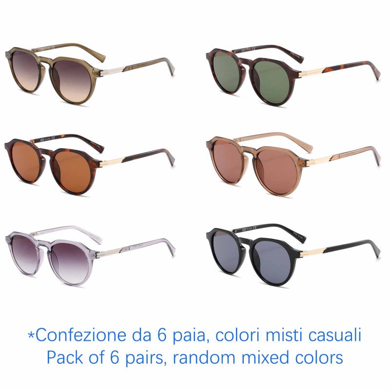 Occhiali da sole - protezione 100% UV400 - N-3831 - Confezione da 6 Paia Occhiali da sole - protezione 100% UV400 - N-3831 - Confezione da 6 Paia