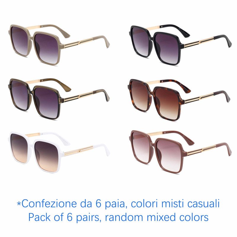 Occhiali da sole - protezione 100% UV400 - N-3832 - Confezione da 6 Paia Occhiali da sole - protezione 100% UV400 - N-3832 - Confezione da 6 Paia