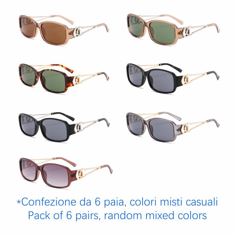 Occhiali da sole - protezione 100% UV400 - N-3833 - Confezione da 6 Paia Occhiali da sole - protezione 100% UV400 - N-3833 - Confezione da 6 Paia