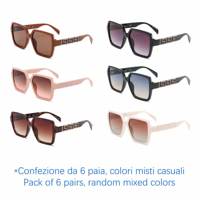 Occhiali da sole - protezione 100% UV400 - N-3835 - Confezione da 6 Paia Occhiali da sole - protezione 100% UV400 - N-3835 - Confezione da 6 Paia