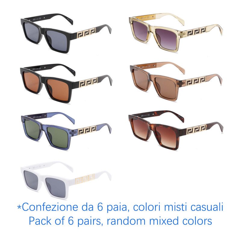 Occhiali da sole - protezione 100% UV400 - N-3836 - Confezione da 6 Paia Occhiali da sole - protezione 100% UV400 - N-3836 - Confezione da 6 Paia