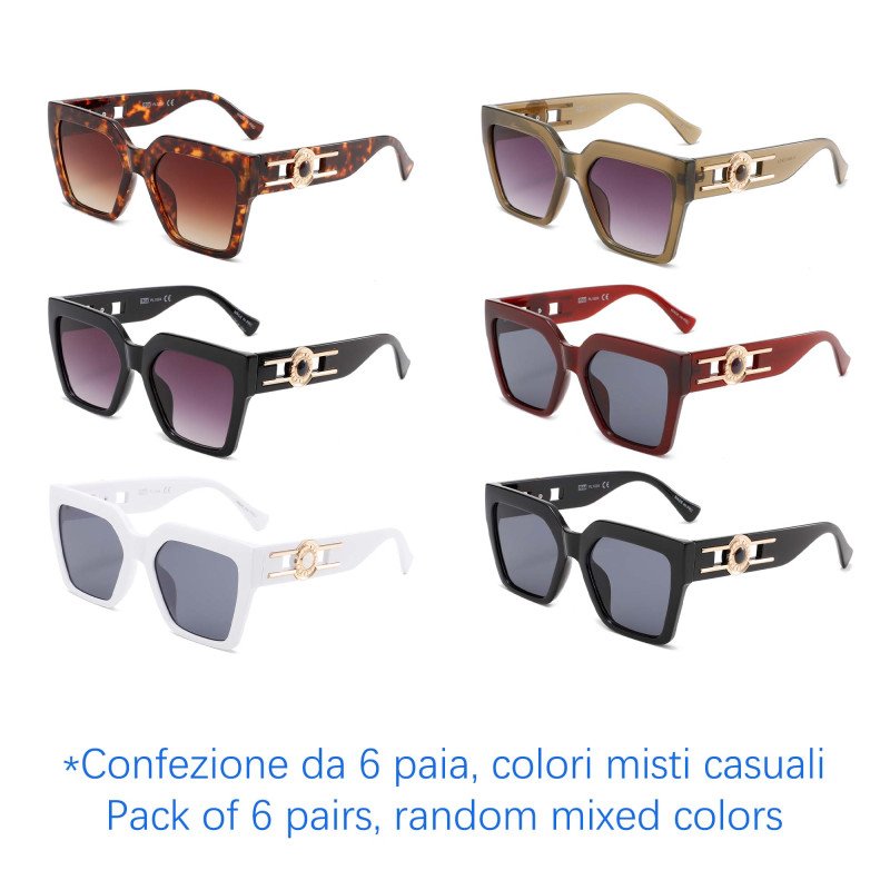 Occhiali da sole - protezione 100% UV400 - N-3840 - Confezione da 6 Paia Occhiali da sole - protezione 100% UV400 - N-3840 - Confezione da 6 Paia