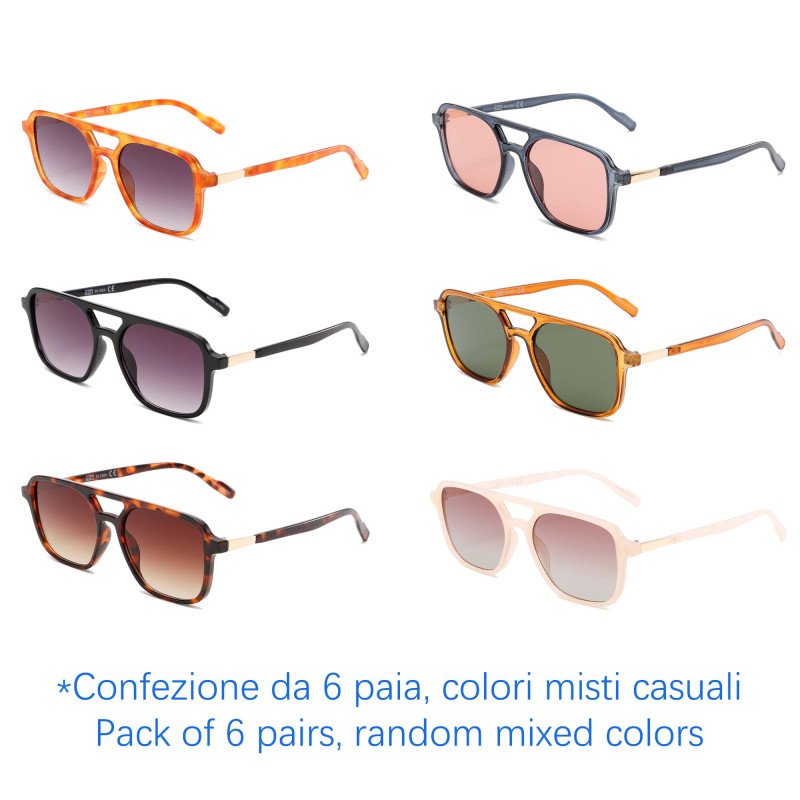 Occhiali da sole - protezione 100% UV400 - N-3841 - Confezione da 6 Paia Occhiali da sole - protezione 100% UV400 - N-3841 - Confezione da 6 Paia