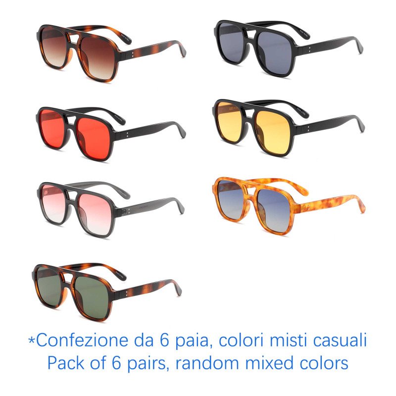 Occhiali da sole - protezione 100% UV400 - N-3843 - Confezione da 6 Paia Occhiali da sole - protezione 100% UV400 - N-3843 - Confezione da 6 Paia