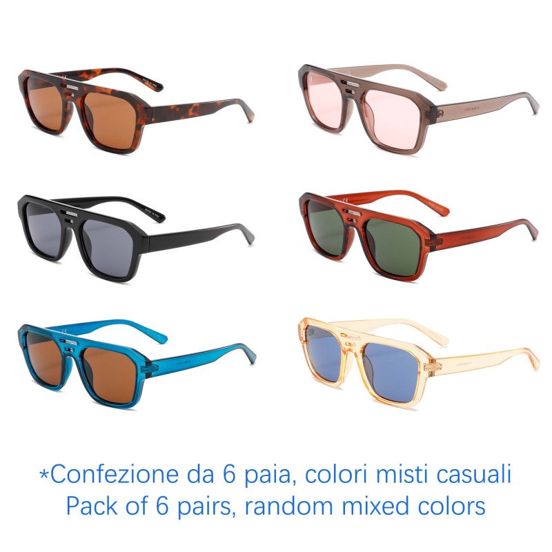 Occhiali da sole - protezione 100% UV400 - N-3846 - Confezione da 6 Paia Occhiali da sole - protezione 100% UV400 - N-3846 - Confezione da 6 Paia