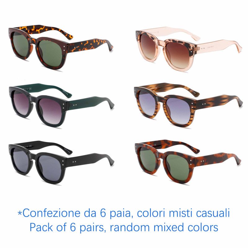 Occhiali da sole - protezione 100% UV400 - N-3847 - Confezione da 6 Paia Occhiali da sole - protezione 100% UV400 - N-3847 - Confezione da 6 Paia