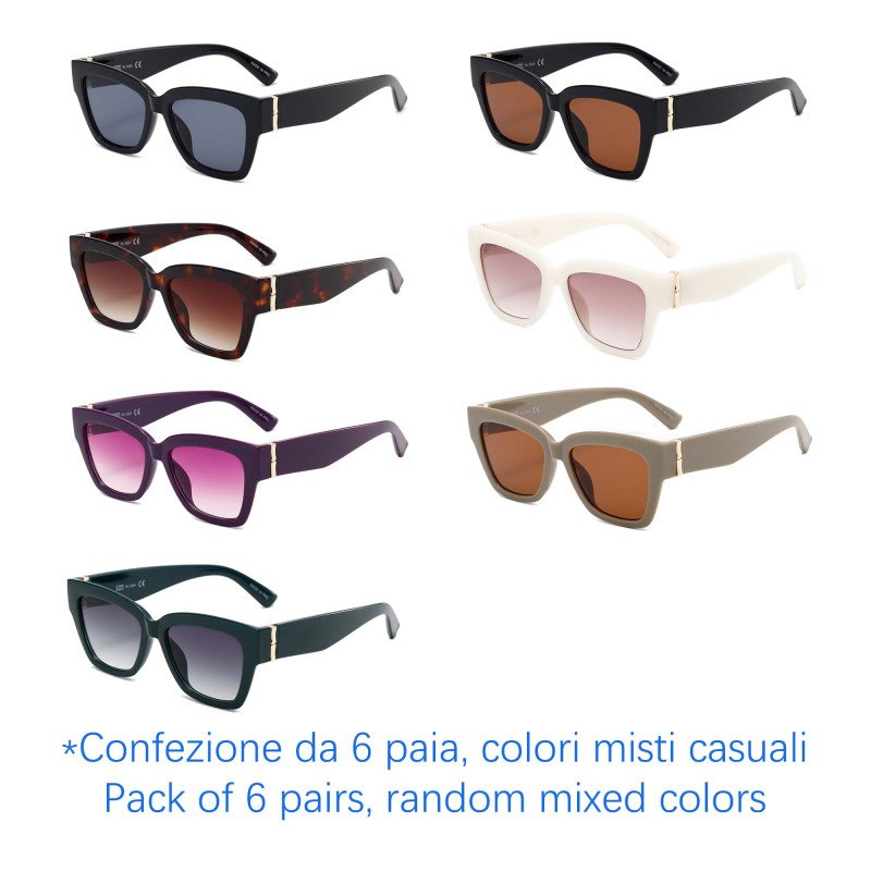 Occhiali da sole - protezione 100% UV400 - N-3850 - Confezione da 6 Paia Occhiali da sole - protezione 100% UV400 - N-3850 - Confezione da 6 Paia
