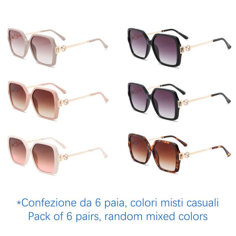 Occhiali da sole - protezione 100% UV400 - N-3852 - Confezione da 6 Paia Occhiali da sole - protezione 100% UV400 - N-3852 - Confezione da 6 Paia