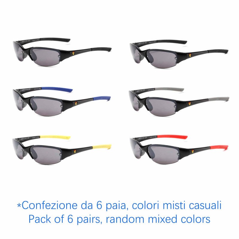 Occhiali da sole - Sportivi - N-4136A - Confezione da 6 Paia