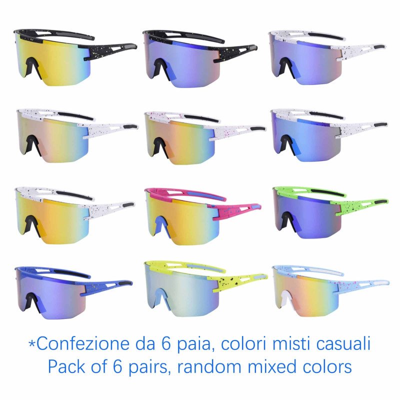 Occhiali da sole - Sportivi - N-4248A - Confezione da 6 Paia