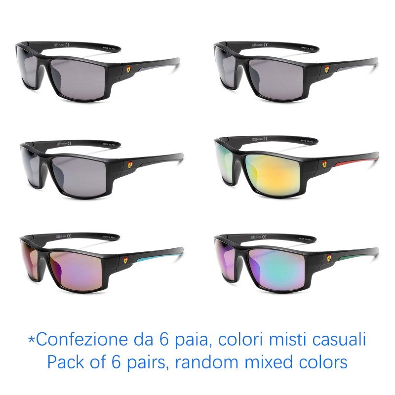 Occhiali da sole - protezione 100% UV400 - N-4511A - Confezione da 6 Paia Occhiali da sole - protezione 100% UV400 - N-4511A - Confezione da 6 Paia