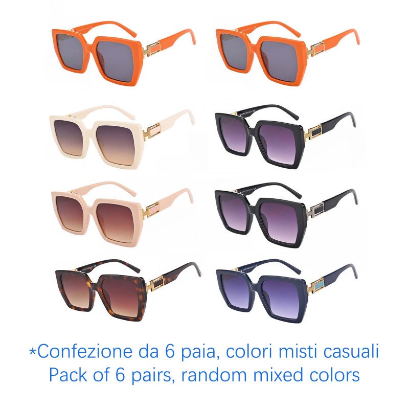 Occhiali da sole - protezione 100% UV400 - N-490 - Confezione da 6 Paia Occhiali da sole - protezione 100% UV400 - N-490 - Confezione da 6 Paia