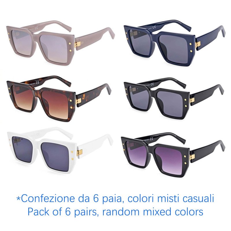 Occhiali da sole - protezione 100% UV400 - N-551 - Confezione da 6 Paia Occhiali da sole - protezione 100% UV400 - N-551 - Confezione da 6 Paia