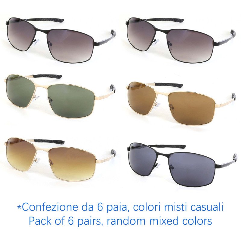 Occhiali da sole - protezione 100% UV400 - N-555 - Confezione da 6 Paia Occhiali da sole - protezione 100% UV400 - N-555 - Confezione da 6 Paia