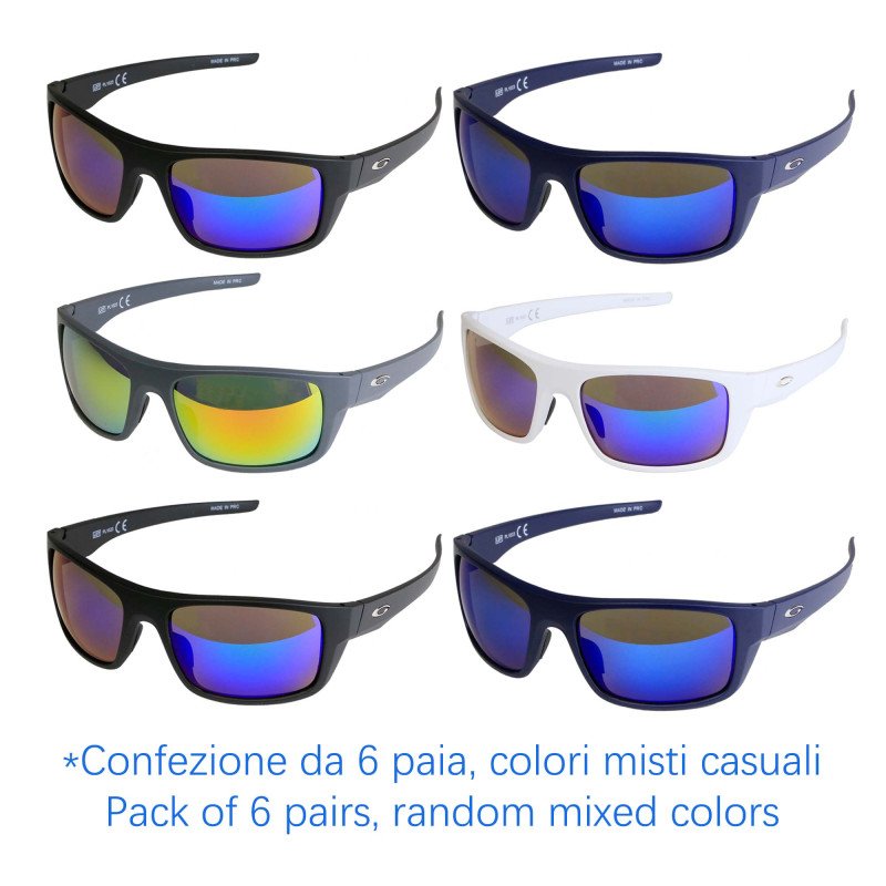 Occhiali da sole - protezione 100% UV400 - N-5550A - Confezione da 6 Paia Occhiali da sole - protezione 100% UV400 - N-5550A - Confezione da 6 Paia
