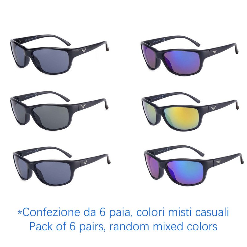 Occhiali da sole - protezione 100% UV400 - N-606 - Confezione da 6 Paia Occhiali da sole - protezione 100% UV400 - N-606 - Confezione da 6 Paia