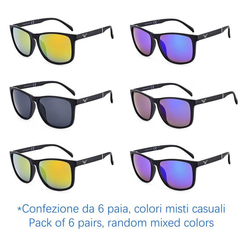 Occhiali da sole - protezione 100% UV400 - N-613 - Confezione da 6 Paia Occhiali da sole - protezione 100% UV400 - N-613 - Confezione da 6 Paia