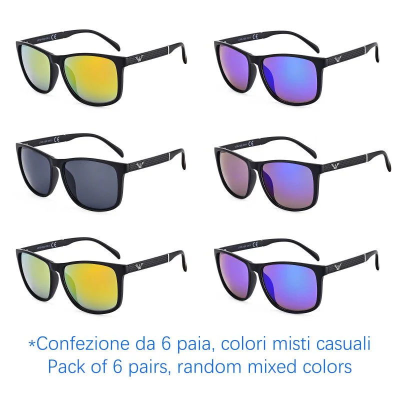 Occhiali da sole - protezione 100% UV400 - N-613 - Confezione da 6 Paia Occhiali da sole - protezione 100% UV400 - N-613 - Confezione da 6 Paia