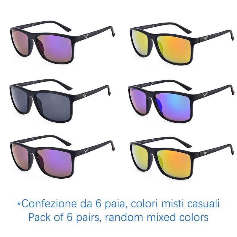 Occhiali da sole - protezione 100% UV400 - N-620 - Confezione da 6 Paia Occhiali da sole - protezione 100% UV400 - N-620 - Confezione da 6 Paia