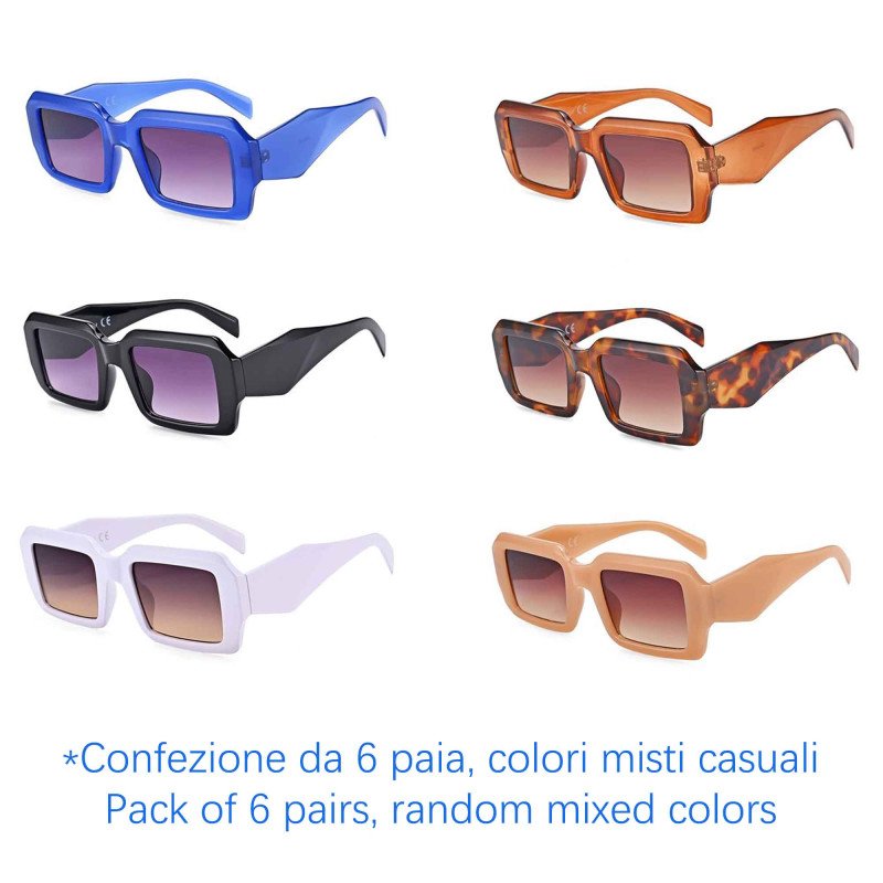 Occhiali da sole - protezione 100% UV400 - N-636 - Confezione da 6 Paia Occhiali da sole - protezione 100% UV400 - N-636 - Confezione da 6 Paia