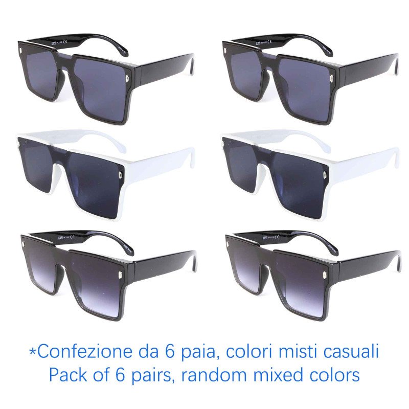 Occhiali da sole - protezione 100% UV400 - N-644 - Confezione da 6 Paia Occhiali da sole - protezione 100% UV400 - N-644 - Confezione da 6 Paia