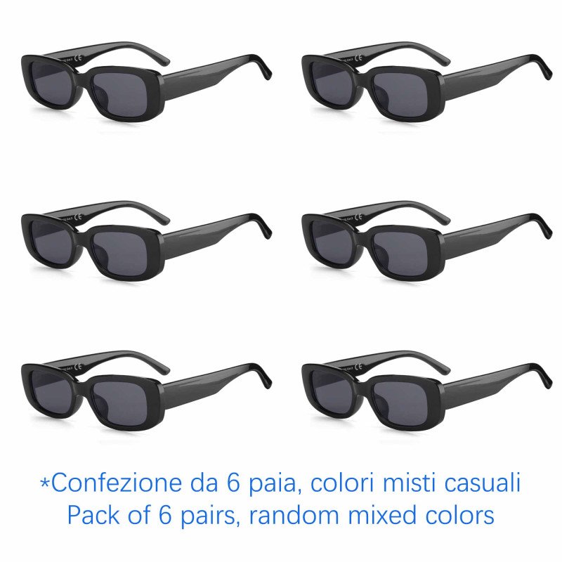 Occhiali da sole - protezione 100% UV400 - N-649A - Confezione da 6 Paia Occhiali da sole - protezione 100% UV400 - N-649A - Confezione da 6 Paia