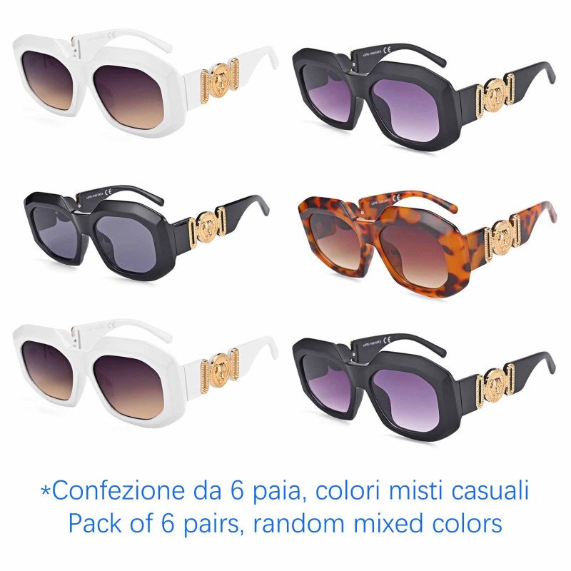 Occhiali da sole - protezione 100% UV400 - N-667 - Confezione da 6 Paia Occhiali da sole - protezione 100% UV400 - N-667 - Confezione da 6 Paia