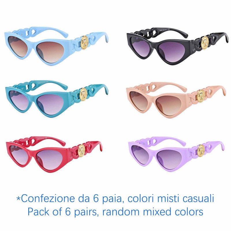 Occhiali da sole - protezione 100% UV400 - N-678A - Confezione da 6 Paia Occhiali da sole - protezione 100% UV400 - N-678A - Confezione da 6 Paia