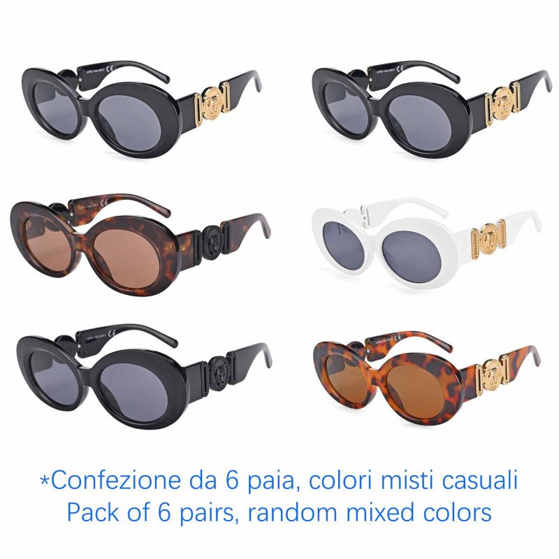 Occhiali da sole - protezione 100% UV400 - N-681A - Confezione da 6 Paia Occhiali da sole - protezione 100% UV400 - N-681A - Confezione da 6 Paia