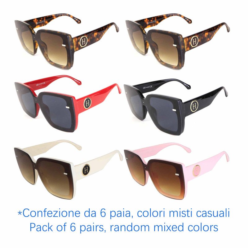 Occhiali da sole - protezione 100% UV400 - N-682 - Confezione da 6 Paia Occhiali da sole - protezione 100% UV400 - N-682 - Confezione da 6 Paia