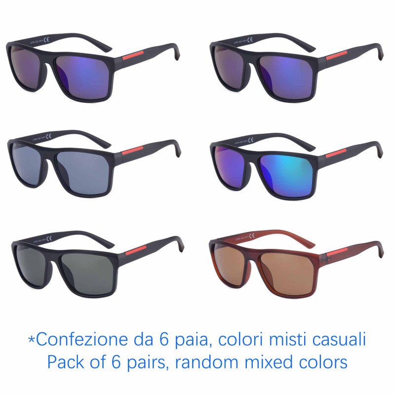 Occhiali da sole - protezione 100% UV400 - N-727 - Confezione da 6 Paia Occhiali da sole - protezione 100% UV400 - N-727 - Confezione da 6 Paia