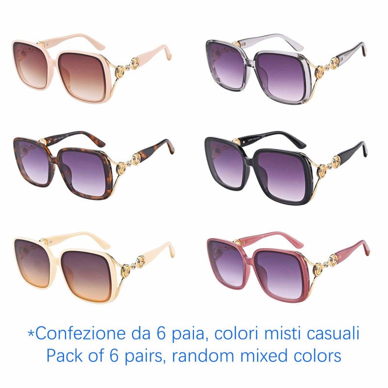 Occhiali da sole - protezione 100% UV400 - N-753 - Confezione da 6 Paia Occhiali da sole - protezione 100% UV400 - N-753 - Confezione da 6 Paia