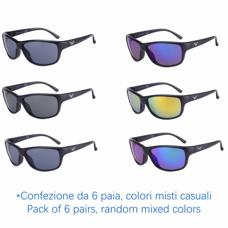 Occhiali da sole - protezione 100% UV400 - N-765 - Confezione da 6 Paia Occhiali da sole - protezione 100% UV400 - N-765 - Confezione da 6 Paia