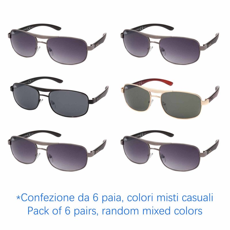 Occhiali da sole - protezione 100% UV400 - N-8056 - Confezione da 6 Paia Occhiali da sole - protezione 100% UV400 - N-8056 - Confezione da 6 Paia
