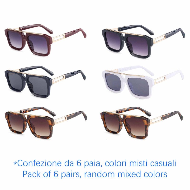 Occhiali da sole - protezione 100% UV400 - N-8310 - Confezione da 6 Paia Occhiali da sole - protezione 100% UV400 - N-8310 - Confezione da 6 Paia