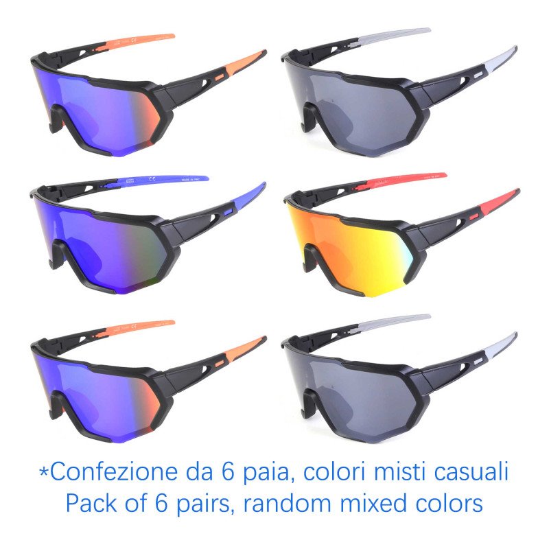 Occhiali da sole - Sportivi - N-8927 - Confezione da 6 Paia