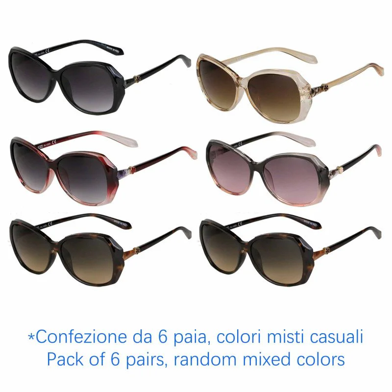 Sunglasses - protection 100% UV - N-9696 - Wholesale Pack of 6 Sunglasses - protection 100% UV - N-9696 - Wholesale Pack of 6