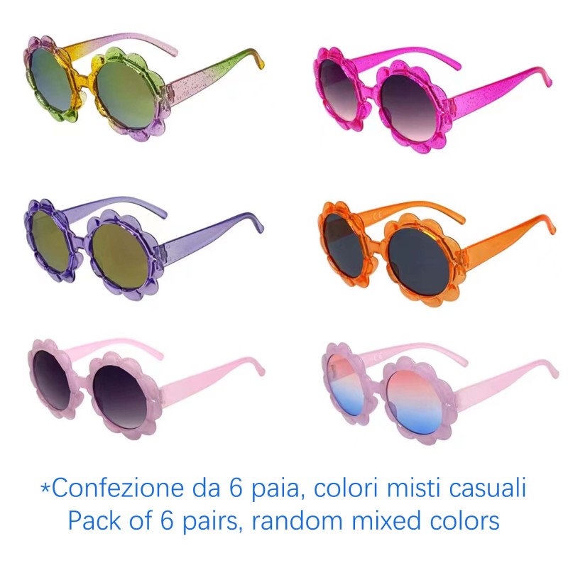 Occhiali da sole - protezione 100% UV400 - N-K153 - Confezione da 6 Paia Occhiali da sole - protezione 100% UV400 - N-K153 - Confezione da 6 Paia